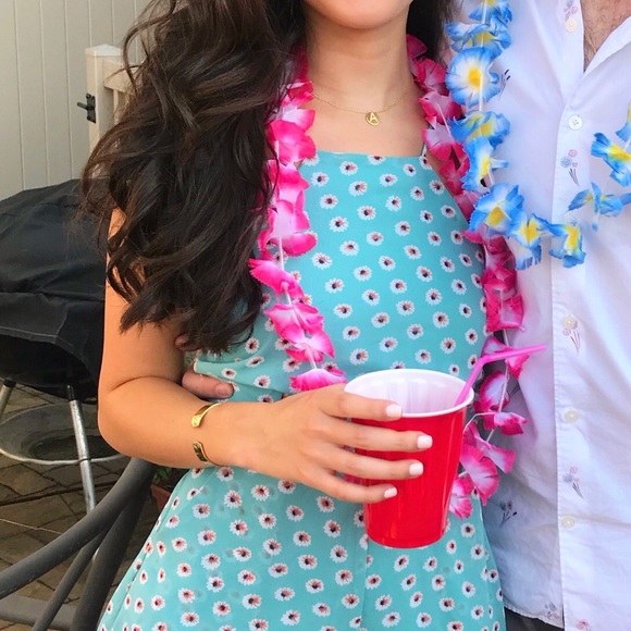 URBAN OUTFITTERS LUCCA COUTURE AQUA FLORAL… - Picture 3 of 8